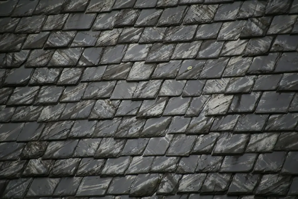 Texture d'une toiture en ardoise naturelle